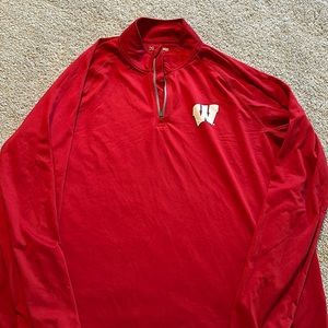 WI Badgers 1/4 zip long sleeve